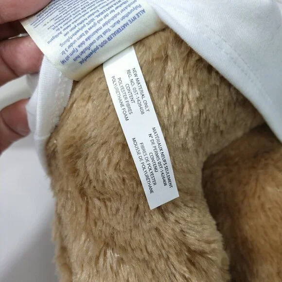 Build A Bear Workshop Brown Teddy Bear Plush Toy with Shirt Sings Happy Birthday - Picture 10 of 10